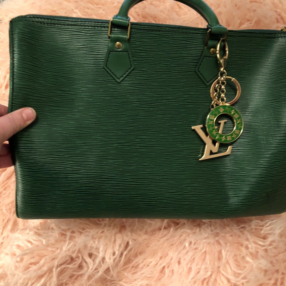 Louis Vuitton Green Epi Speedy 35